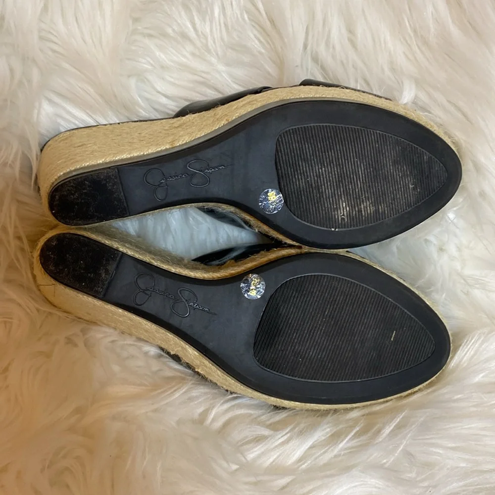Jessica Simpson JS - Katonal Women’s Black Patent Sandals size 9 EUC - Picture 8 of 10